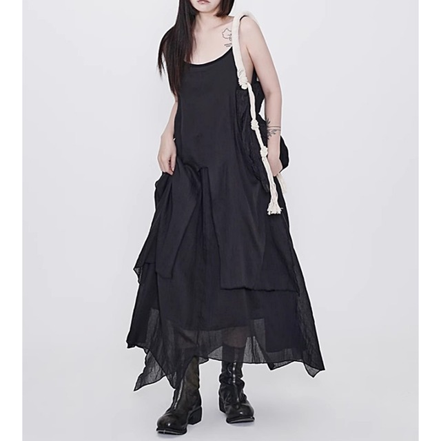 Layered float midi dress C0267