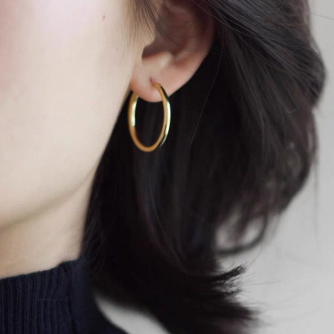 Gold/Silver small size simple hoop earring 00142