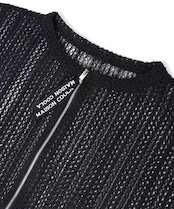 COOLAパッチローゲージニットブルゾン (BLACK) CQ-46101