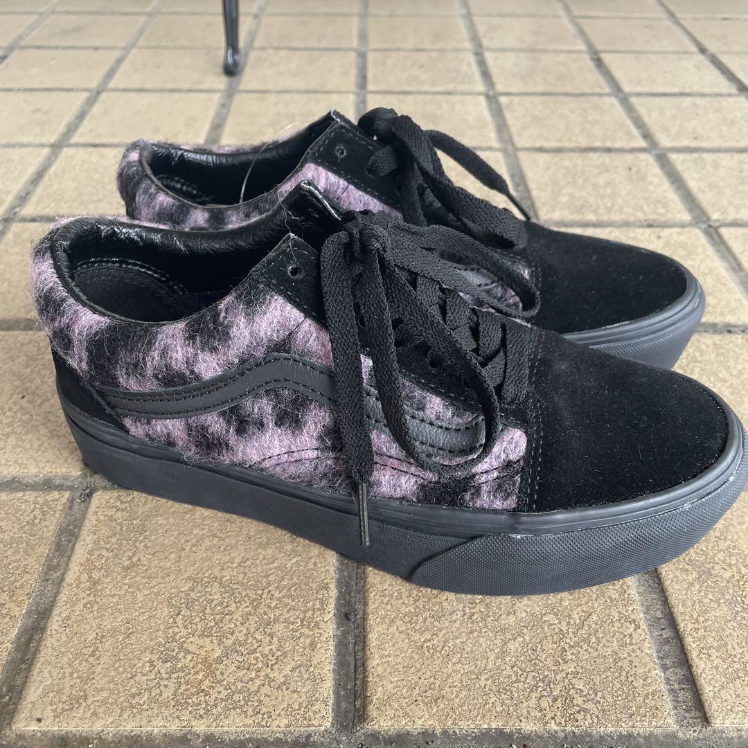 美品 VANS バンズ OLD SCHOOL オールドスクール レオパード ブラック