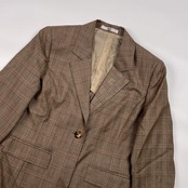 DAKS × Ermenegildo Zegna ダックス ゼニア チェック 背抜き テーラードジャケット 7AR/グレー系 レディース