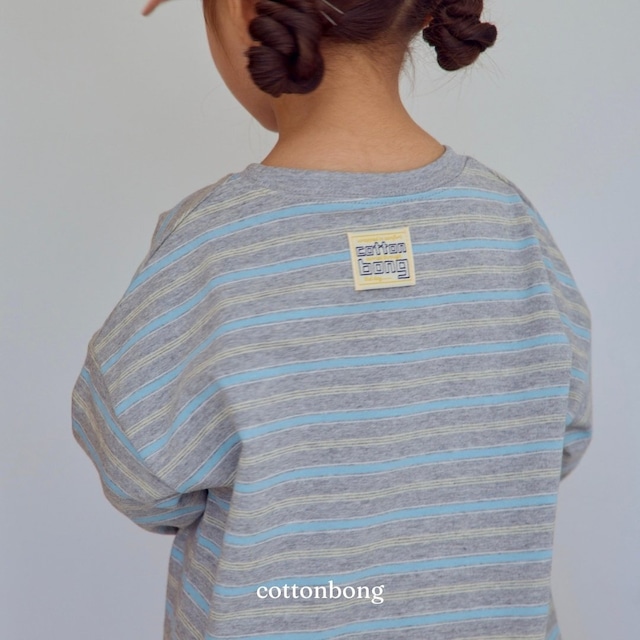 《予約》送料無料【cottonbong】Mix Border T-shirt