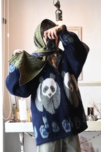 1990’s Ecuador Panda Wool Zip-Up Hoodie／ー