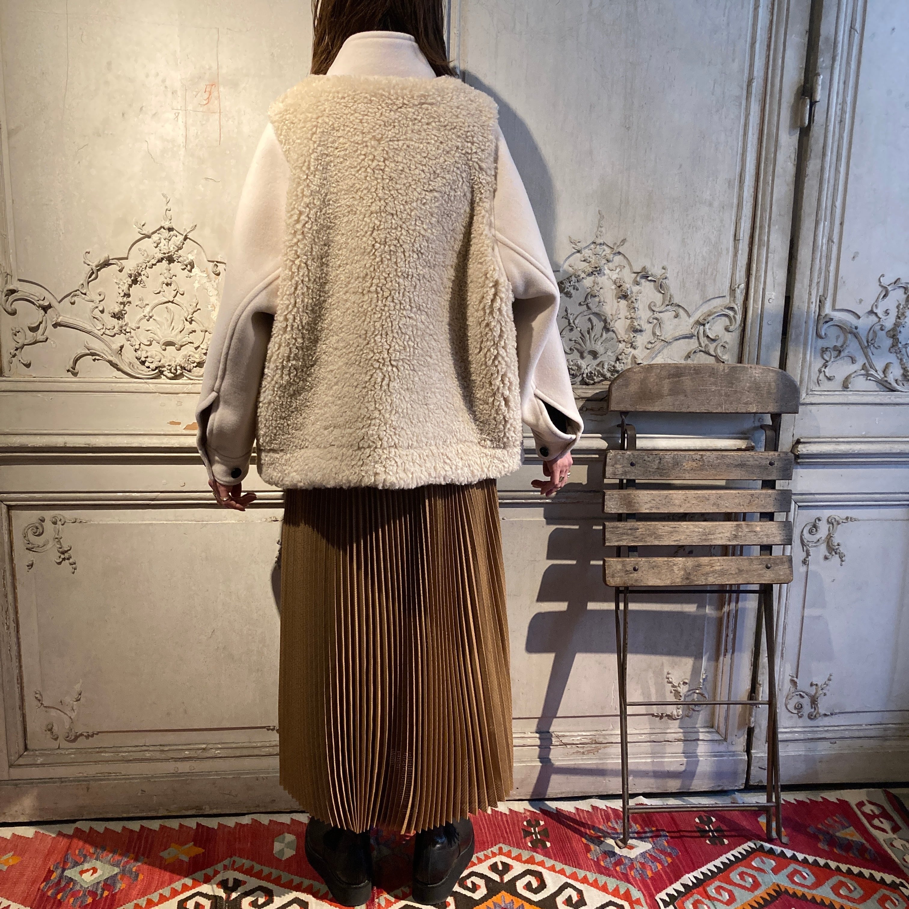 HYKE【ハイク】DOUBLE FACE FAUX SHEARLING DUFFEL JACKET (17549