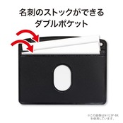 オープン工業 吊り下げ名札 ネームプレート 名札 ネームホルダー 名刺サイズ 1枚 レザー調 ヨコ ブルー 青 N-123P-BU