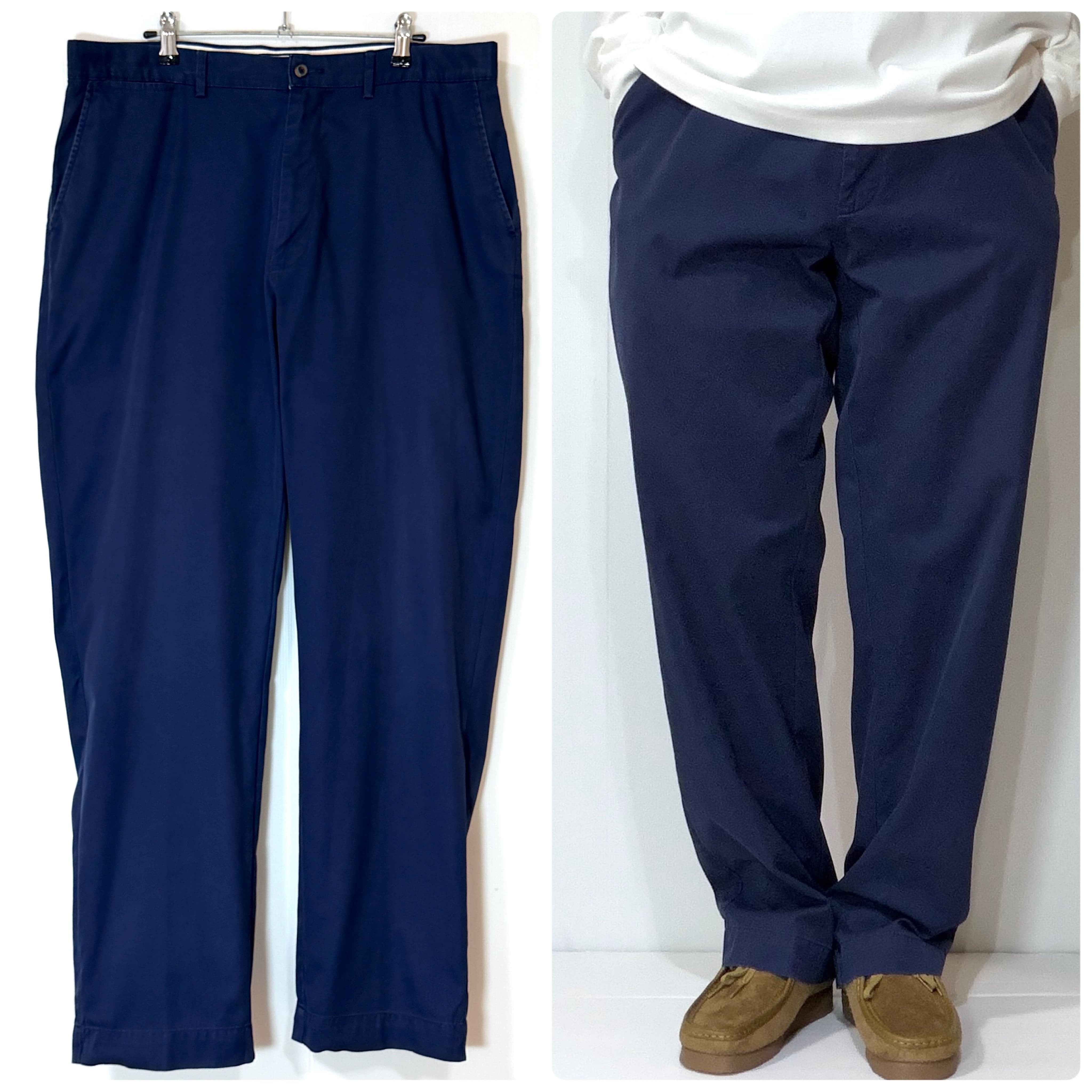 美品 90s Polo by Ralph Lauren 36x32 NO TUCK CHINO PANT 100% COTTON
