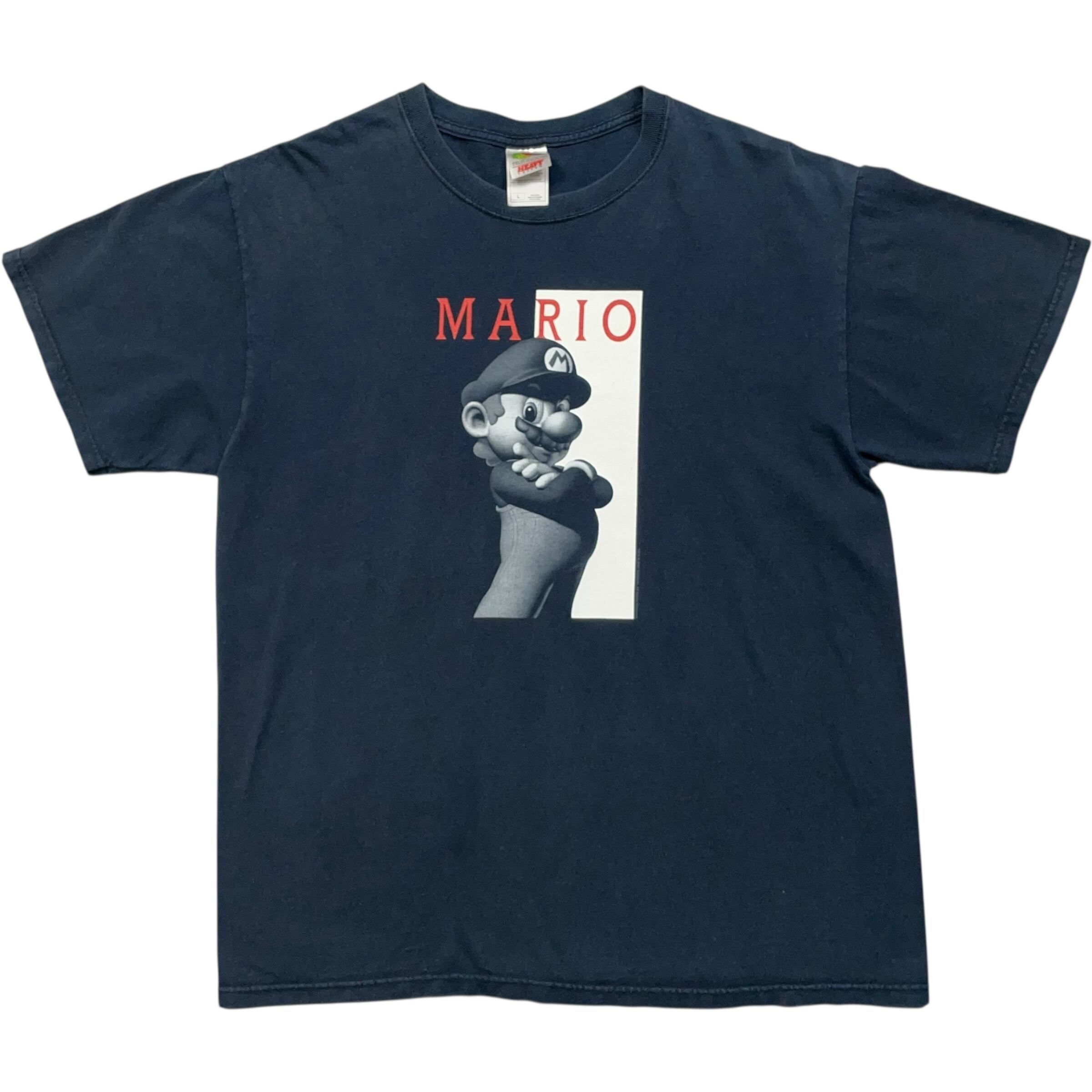 《L》FRUIT OF THE ROOM フルーツオブザルーム Tシャツ マリオ スカーフェイス ブラック no.7382