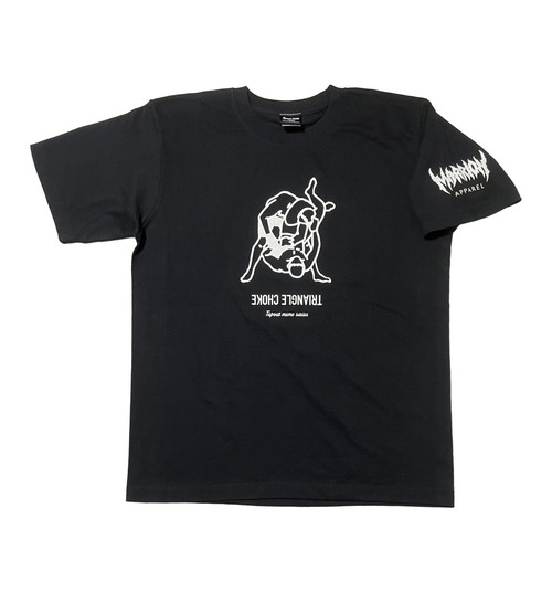 【Cotton100％】Tapoutmemo～Triangle choke  T-shirts (Black×White)