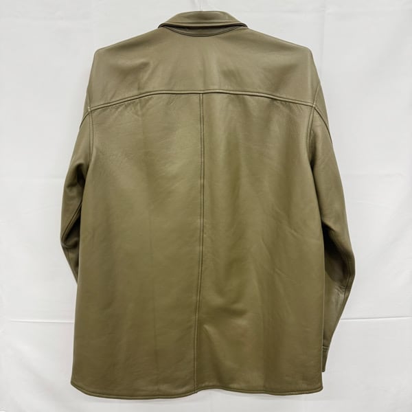Supreme/シュプリーム【21AW】Leather Shirt/レザー シャツ/オリーブ/L