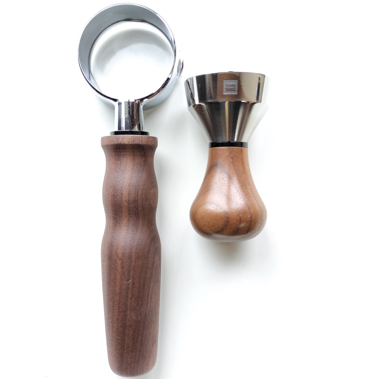 【パヴォーニ ミレニアム用set 】51.3mmGFタンパー + 深型BLPF Walnut