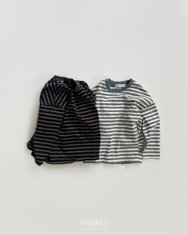 【取寄】from.i｜moment stripe tee｜モーメントボーダーT｜S-JL｜kids&jr｜26 autumn