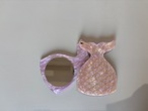 コンパクトミラー ハンドミラー マーメイド 人魚 手鏡  [カラー: ミントグリーン]