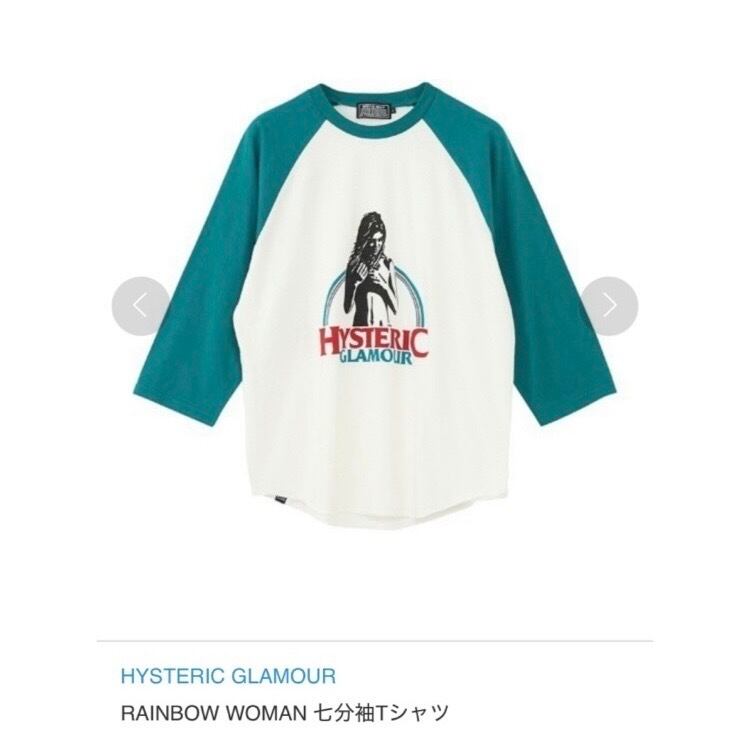 人気】HYSTERIC GLAMOUR ヒステリックグラマー RAINBOW WOMAN 七分丈T