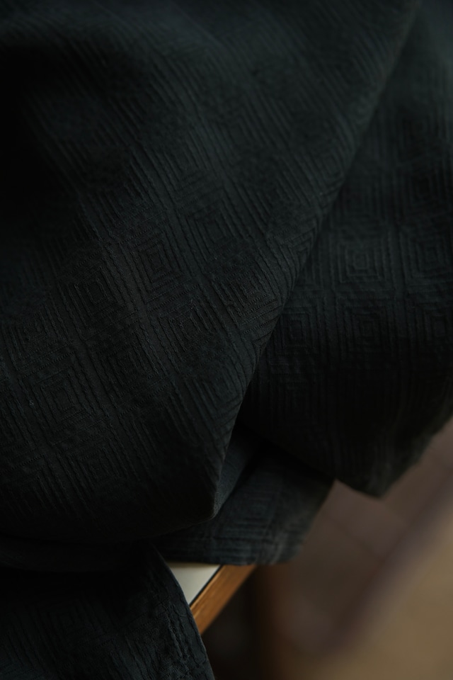 Utah/ 90's "PERRY ELLIS" geometric all silk open collar short-sleeve shirt