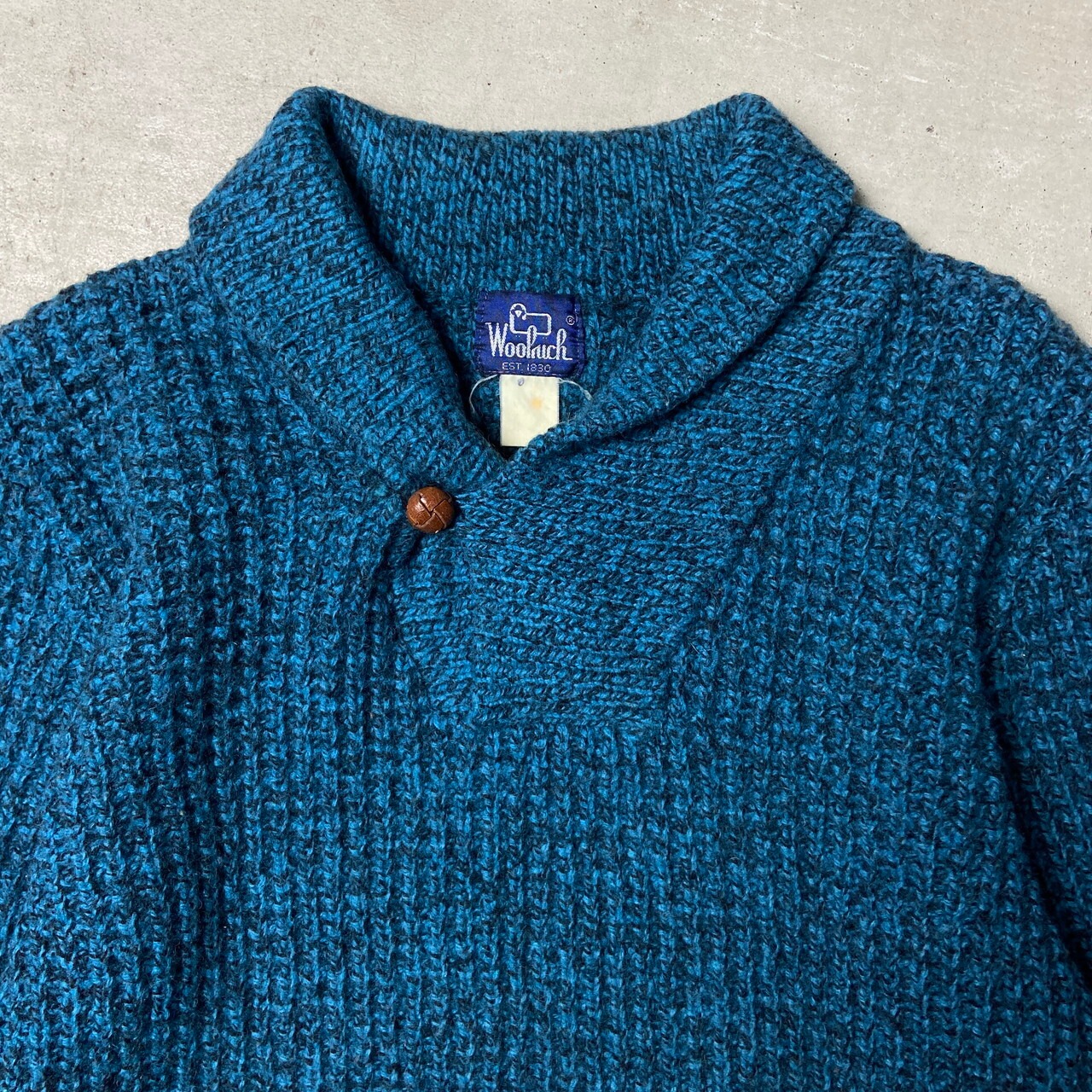 80年代 Woolrich ウールリッチ ショールカラー ウールニットセーター