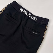 PEARLY GATES パーリーゲイツ レオパード ジャージ スカート サイズ 1 /ブラック/日本製/ヒョウ柄/ゴルフ