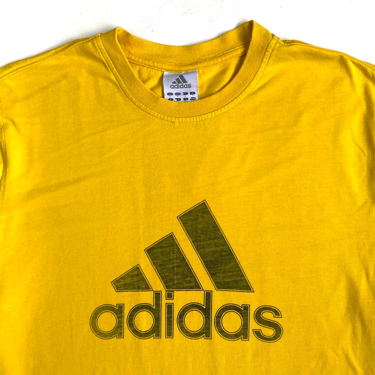 adidas アディダス ロゴ プリントTシャツ メンズL 古着 イエロー 黄色【Tシャツ】【CS2211-50】 | cave  古着屋【公式】古着通販サイト powered by BASE