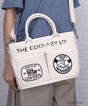 【直営限定ITEM】-TYPE A- パッチ×ペイントコンパクト3wayバッグ (IVORY) CQ-49501H