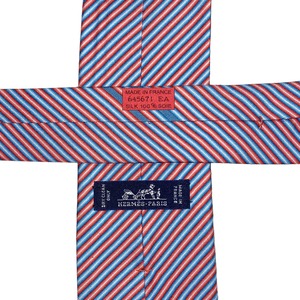 HERMES Regimental Stripe silk tie