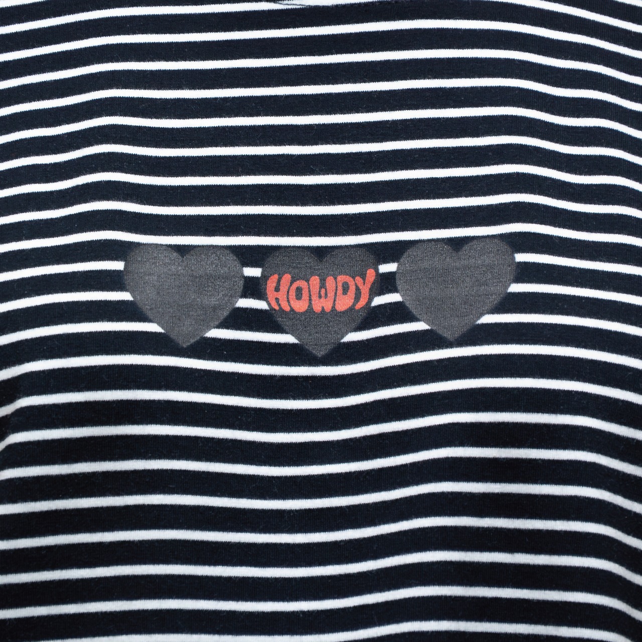 HOWDY Border TEE [ホワイト×ブラック]