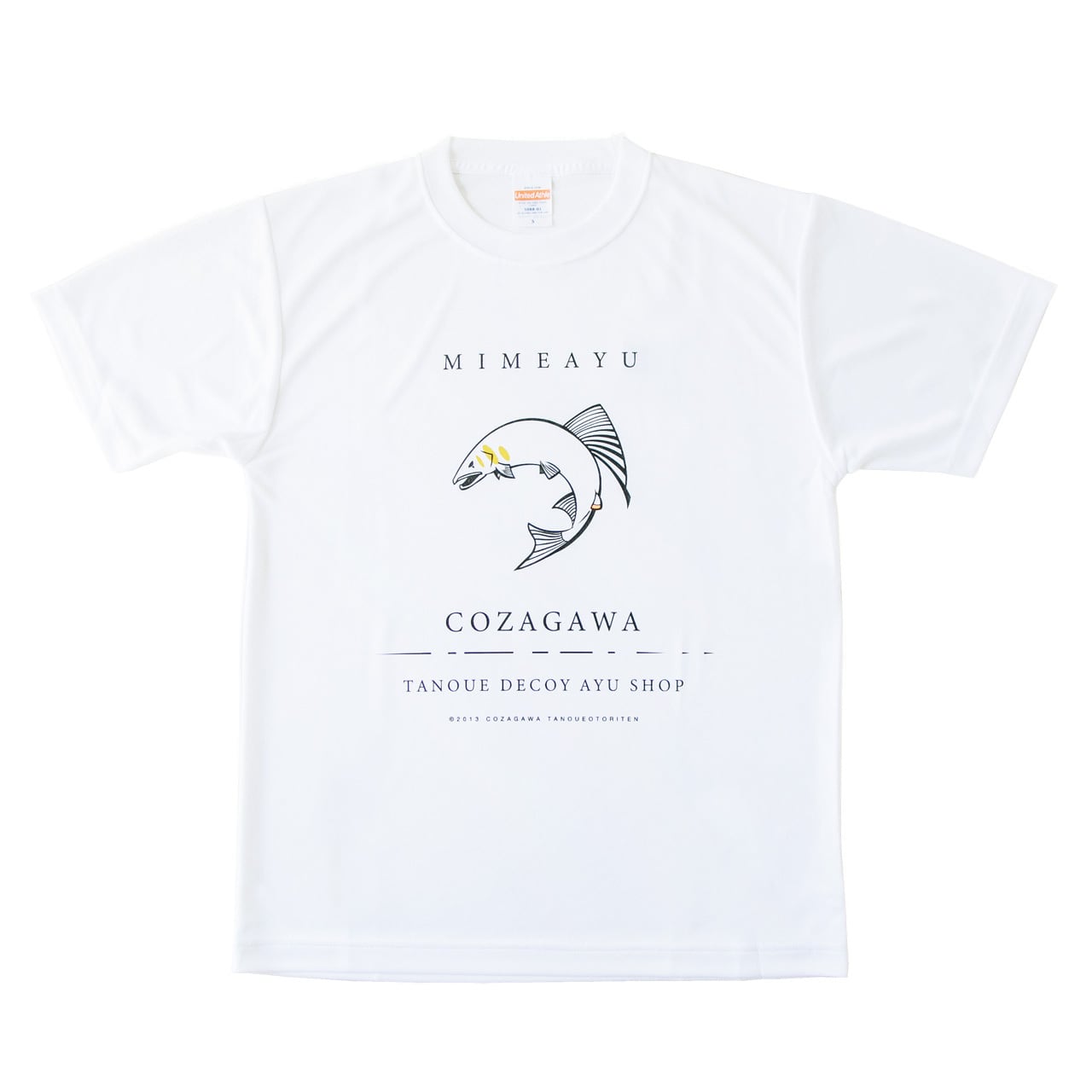 MIMEAYU - COZAGAWA（白色：ドライタイプ） ［美女鮎Tシャツ］ | 田上
