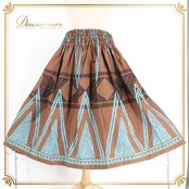 フラダンス 衣装 ALOHA FABRICS アロハファブリック パウスカート ブラウン系 シンプル シングル カヒコ柄 かわいい 華やか 鮮やか 明るい 茶 水色 黒 ハワイアン アロハ ハワイアンプリント フラ ダンス レッスン 練習 ブルー系 ブラック系
