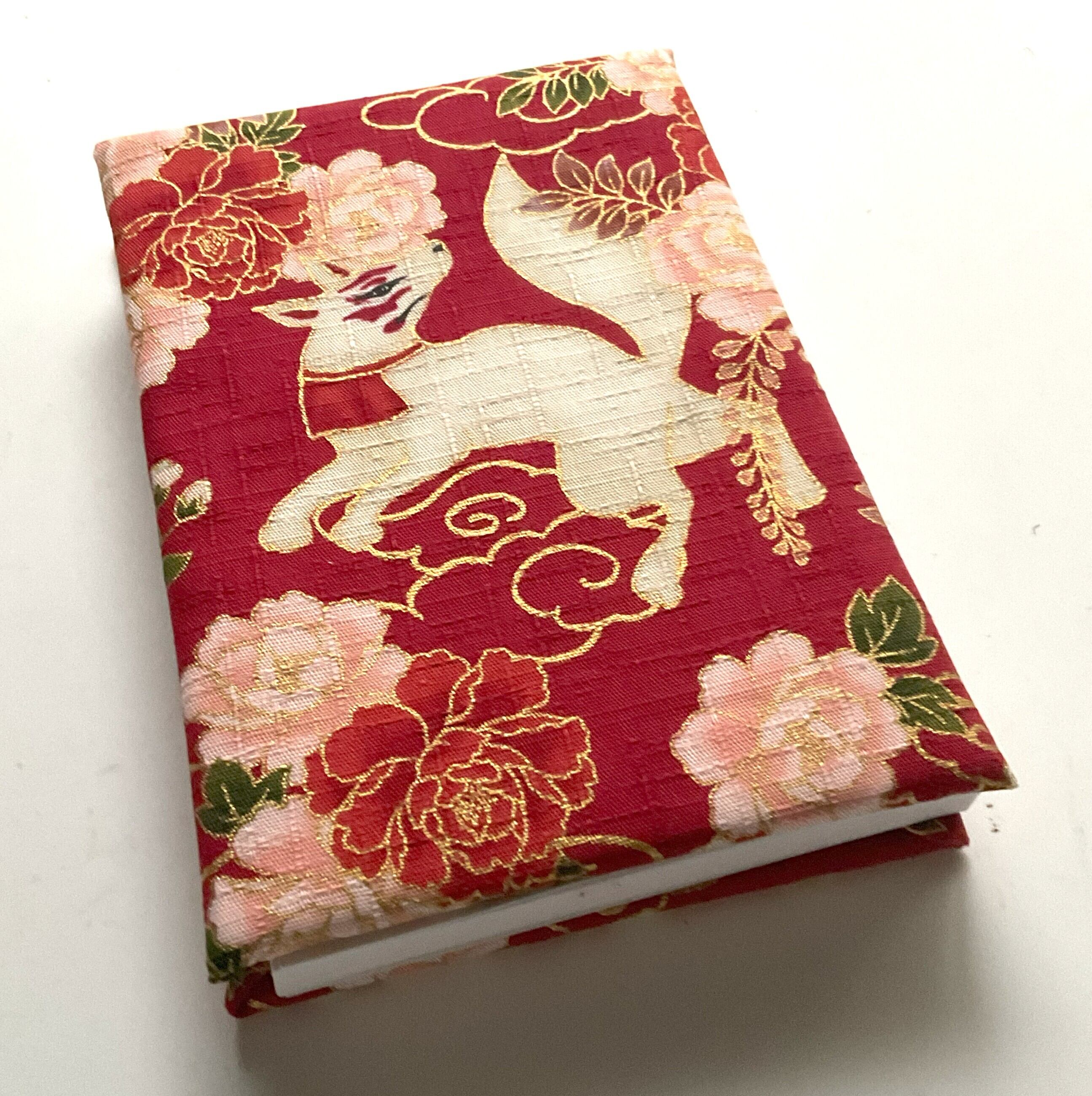 御朱印帳【布×木】「稲荷×椿」小判