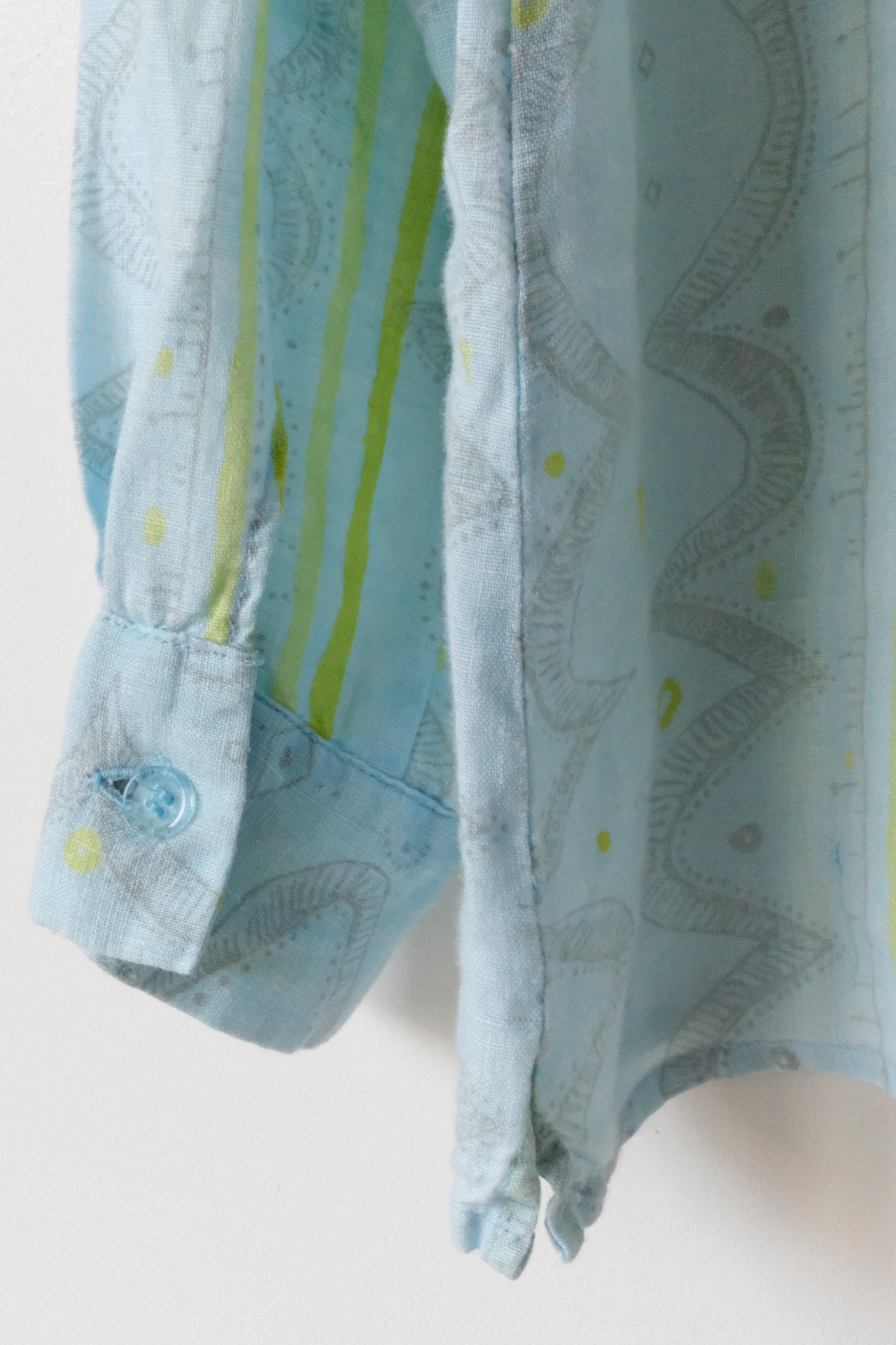 Marimekko "Prenikka" twinkle blue linen shirt