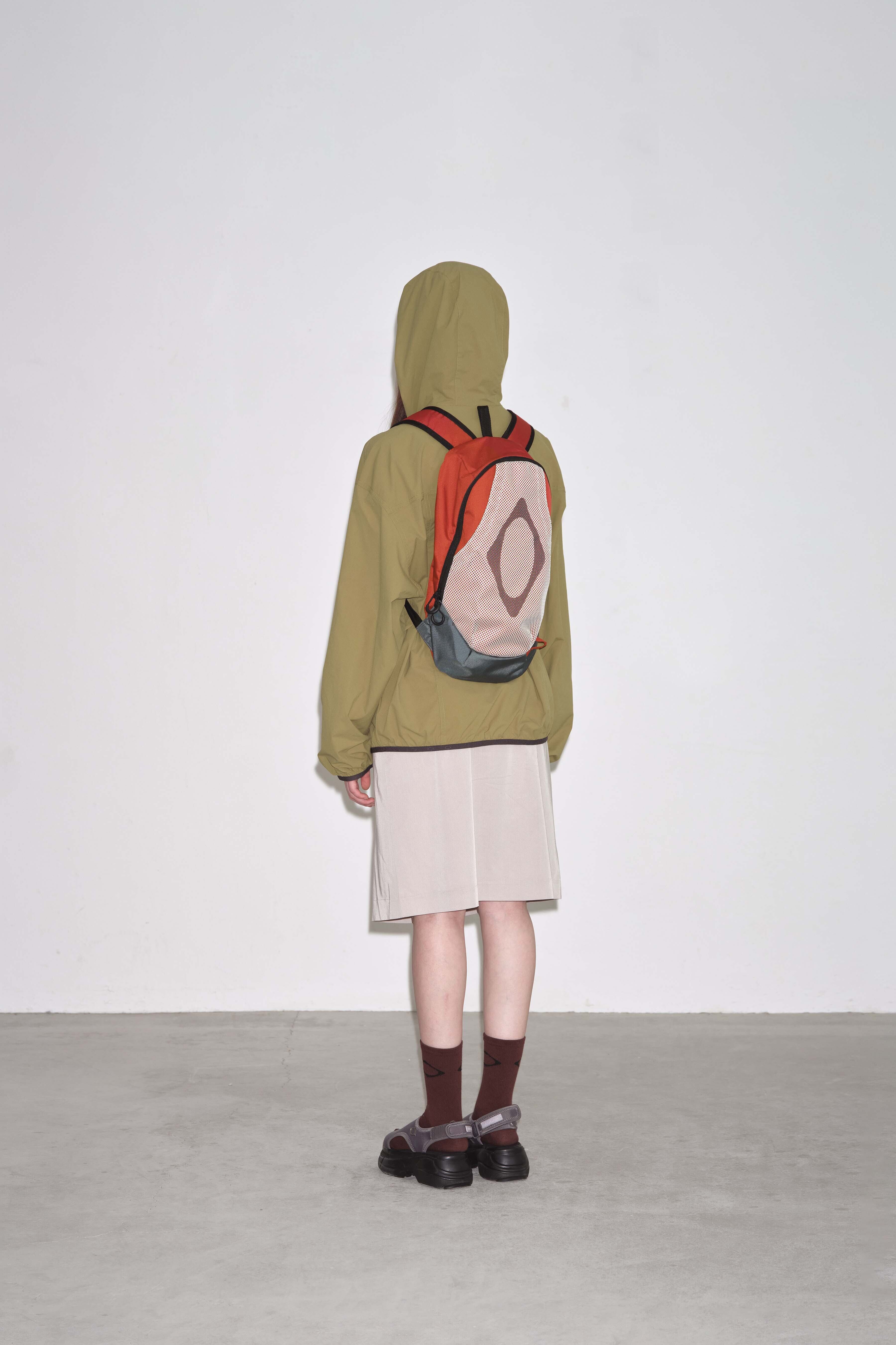 MSCHF] RHOMBUS MESH BACKPACK_BEIGE/RED ミスチーフ 正規品 韓国