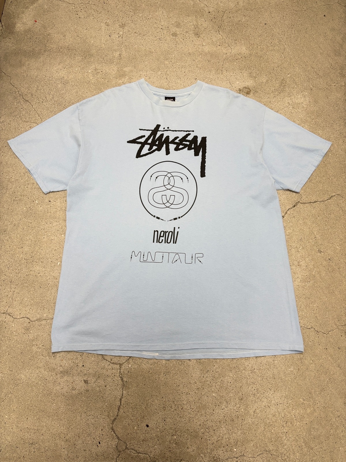 00s OLD STUSSY × Neroli × MINOTAUR/Logo print Tee/XL/ロゴプリントT 