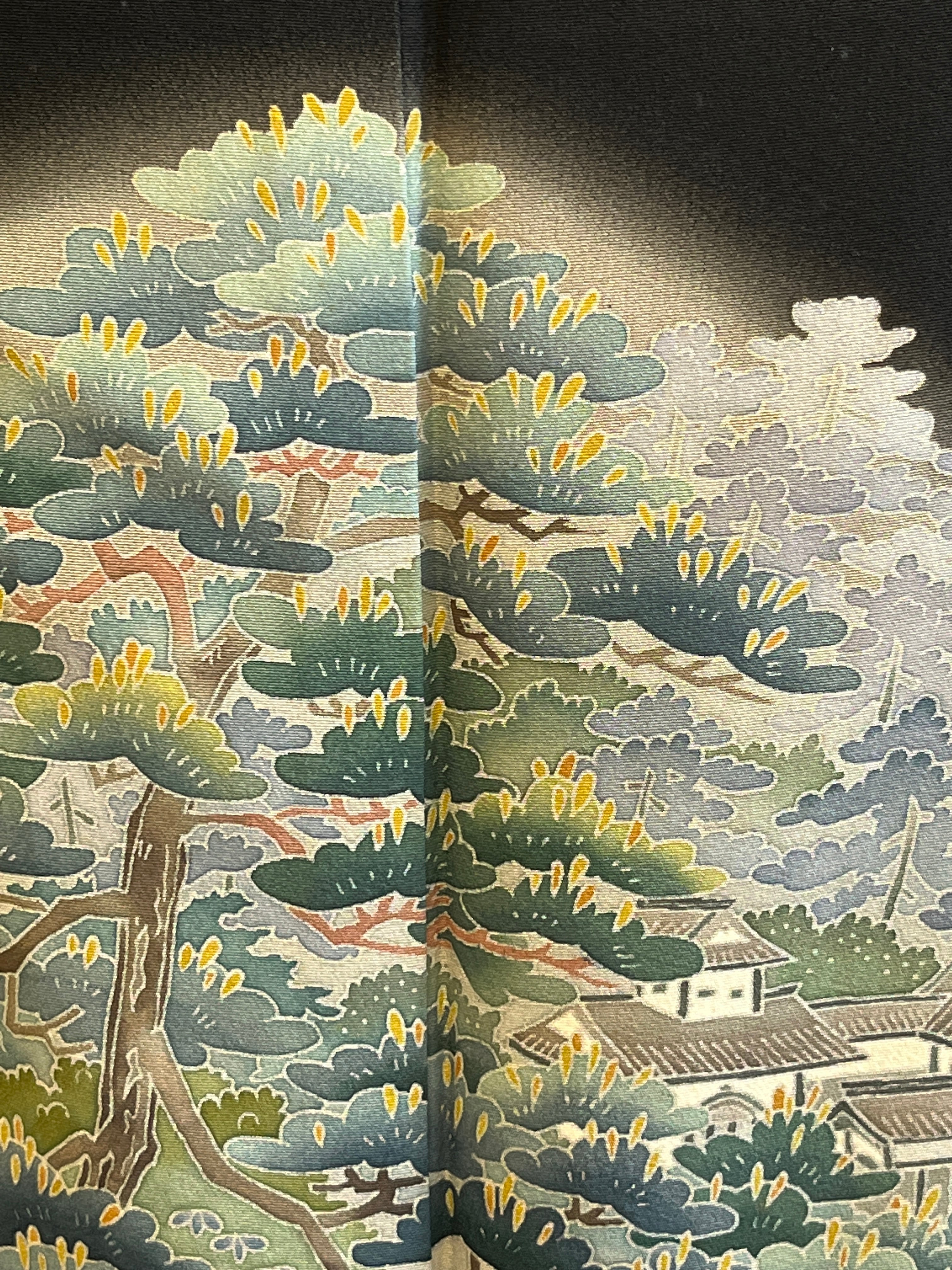 2285 黒留袖 加賀友禅 作家物 単品 Kaga Yuzen Tomesode 2285 黒留袖 加賀友禅 作家物 単品 Kaga Yuzen Tomesode