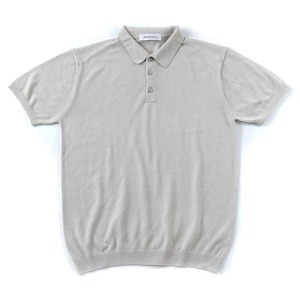 【MOON CASTLE】ICE COTTON POLO NECK / ライトグレー / Cotton 100%