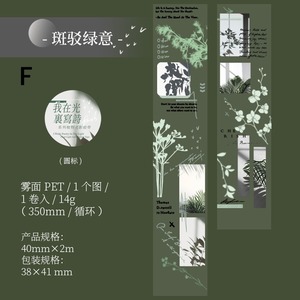 E43 マスキングテープ 植物 花 影 ライトインテリア ほぼ日 海外 コラージュ コラージュ素材