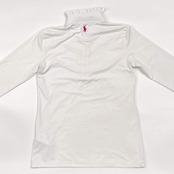 POLO GOLF RALPH LAUREN ポロゴルフ ラルフローレン 長袖 ハーフジップ ストレッチ シャツ XS/ホワイト系 レディース