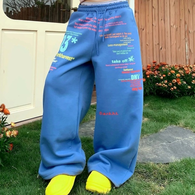 カラフルレタリングボリュームスウェットパンツ 3col   R02589