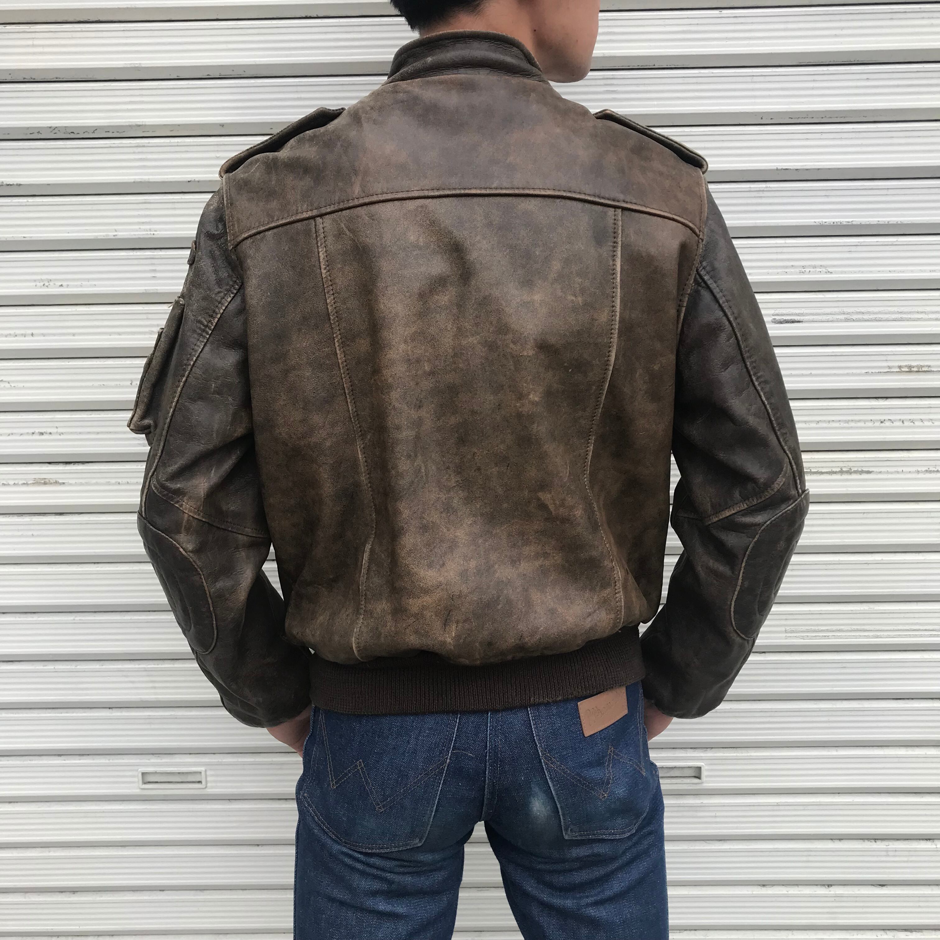 80s ドイツ Hein gericke ヘインゲリック ヴィンテージ レザー A-2 