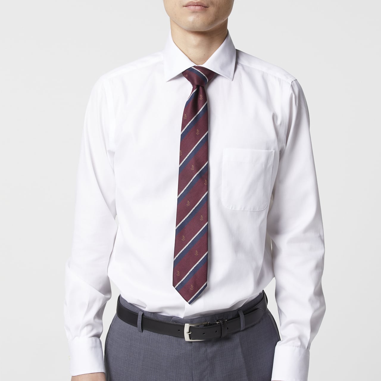 MEN ネクタイ スクール 制服 エンジ 学生 高校生 男子学生 72 | mira