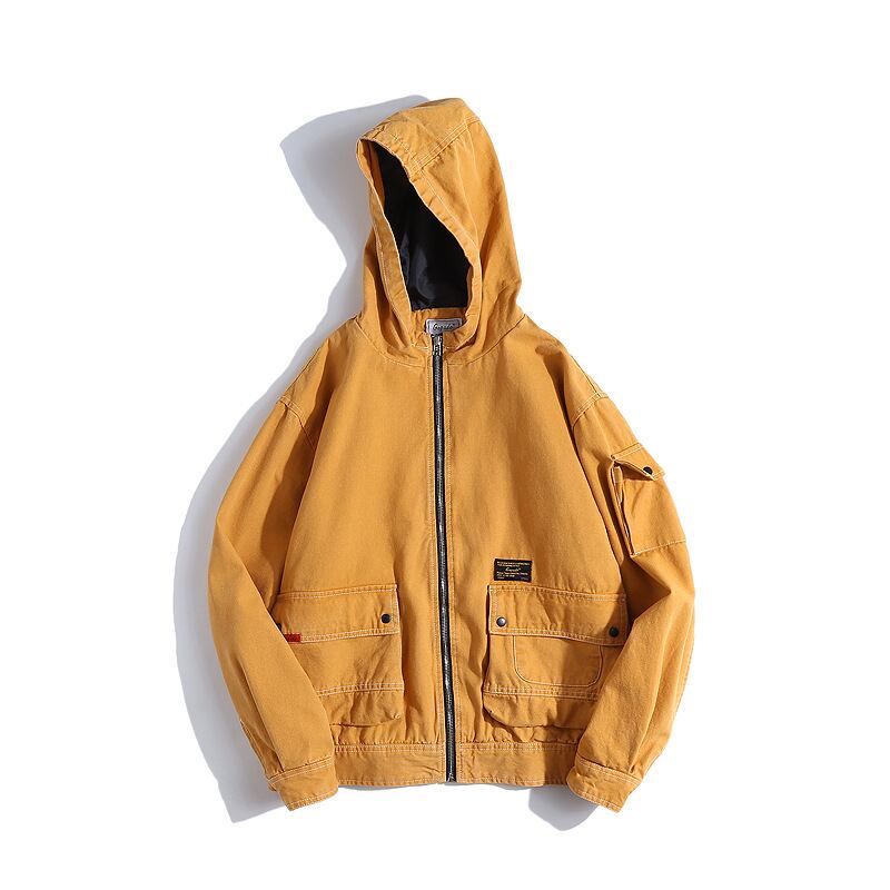 Yidaoヴィンテージオリジナルニューオータムソリッドカラーフード付きジャケットメンズエッセイレトロファッションブランドルーズカップルジャケット-アリババ 秋物 ビンテージ hip6-161124000156281