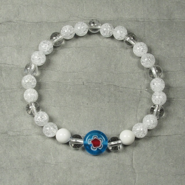 水晶・ホワイトアゲート ブレスレット