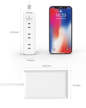 Mscien コンセントカバー 隠し ベビーガード 壁 コンセント 見せない 子供赤ちゃん 引き抜き防止 電源タップ かくしカバー 見えない 延長コード 5m 雷ガード 9個口 壁掛け テーブルOAタップ 分岐たこあし スイッチ付き おしゃれ エムサイン