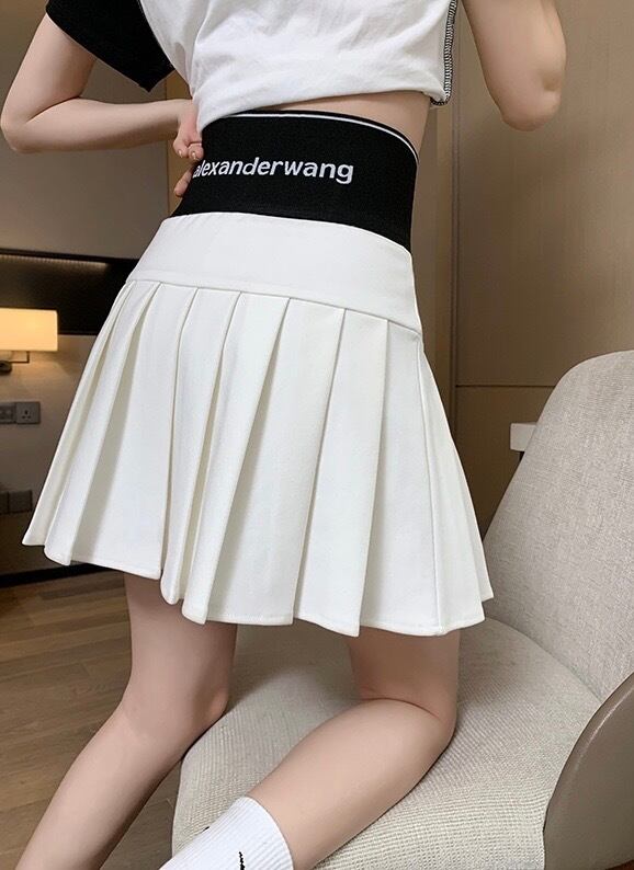 希少】テニス用スコート プリーツスカート型 白 サイズMぐらい※昭和