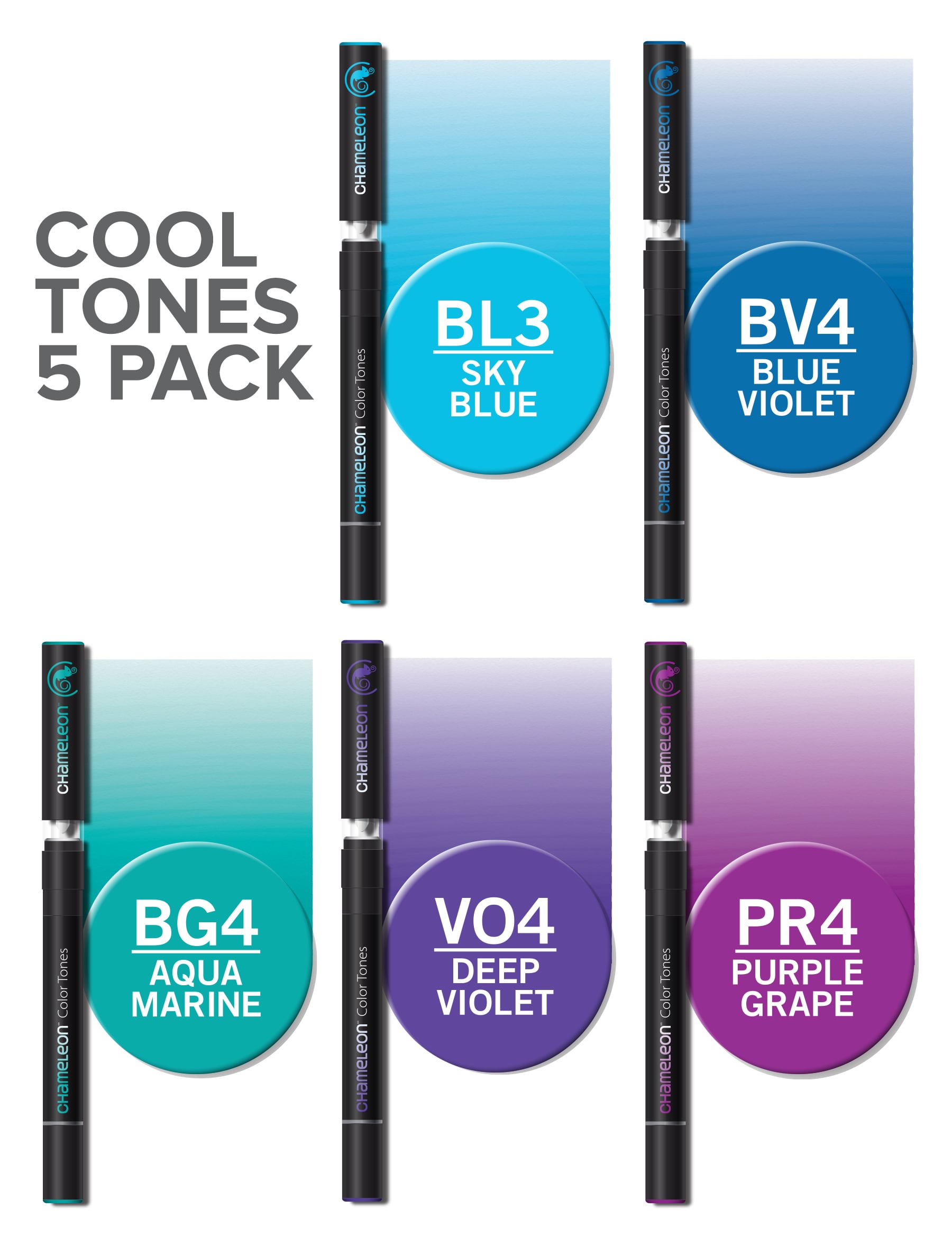 Chameleon Pen 5 Pen Cool Set (カメレオンペン 5本入りクールセット