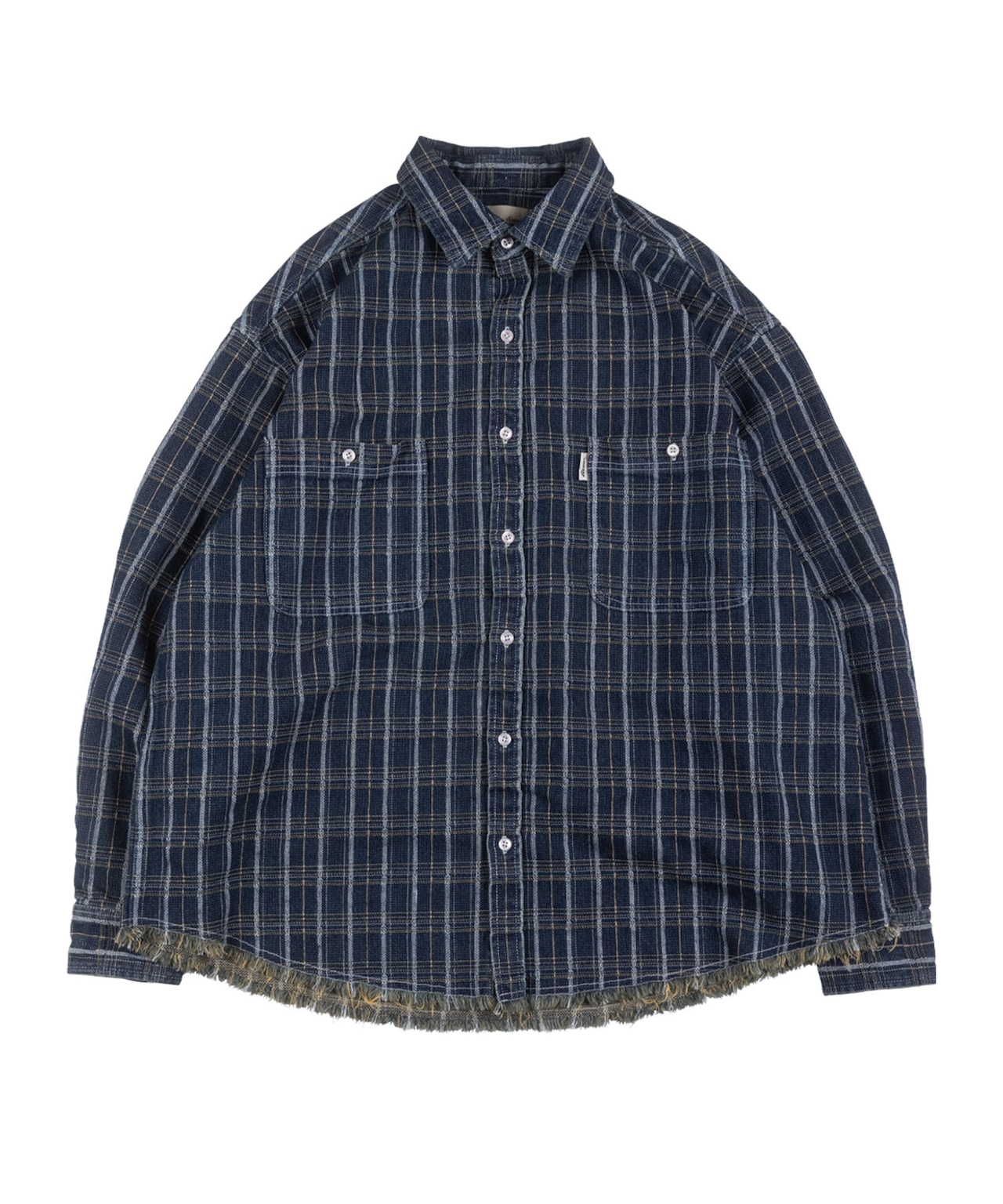 【#Re:room】CHECK STITCH BIG DENIM SHIRTS［RES092］