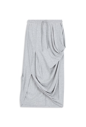 [OPEN YY] DRAPED COTTON SKIRT, GRAY 正規品 韓国ブランド 韓国通販 韓国代行 韓国ファッション オープン ワイワイ 日本 店舗
