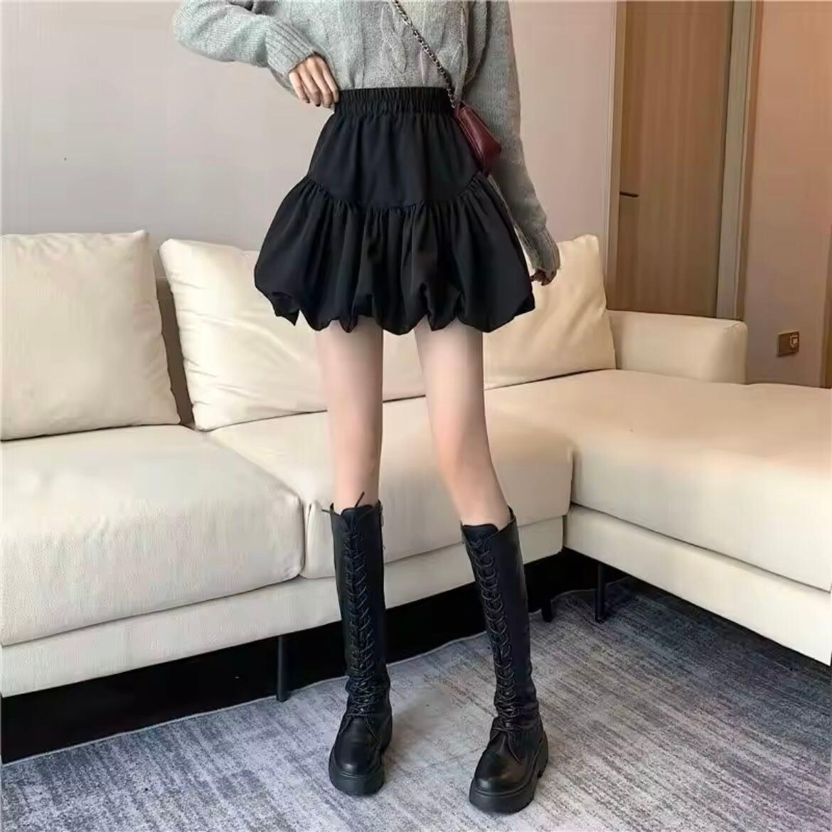 ガーリーバルーンミニスカート