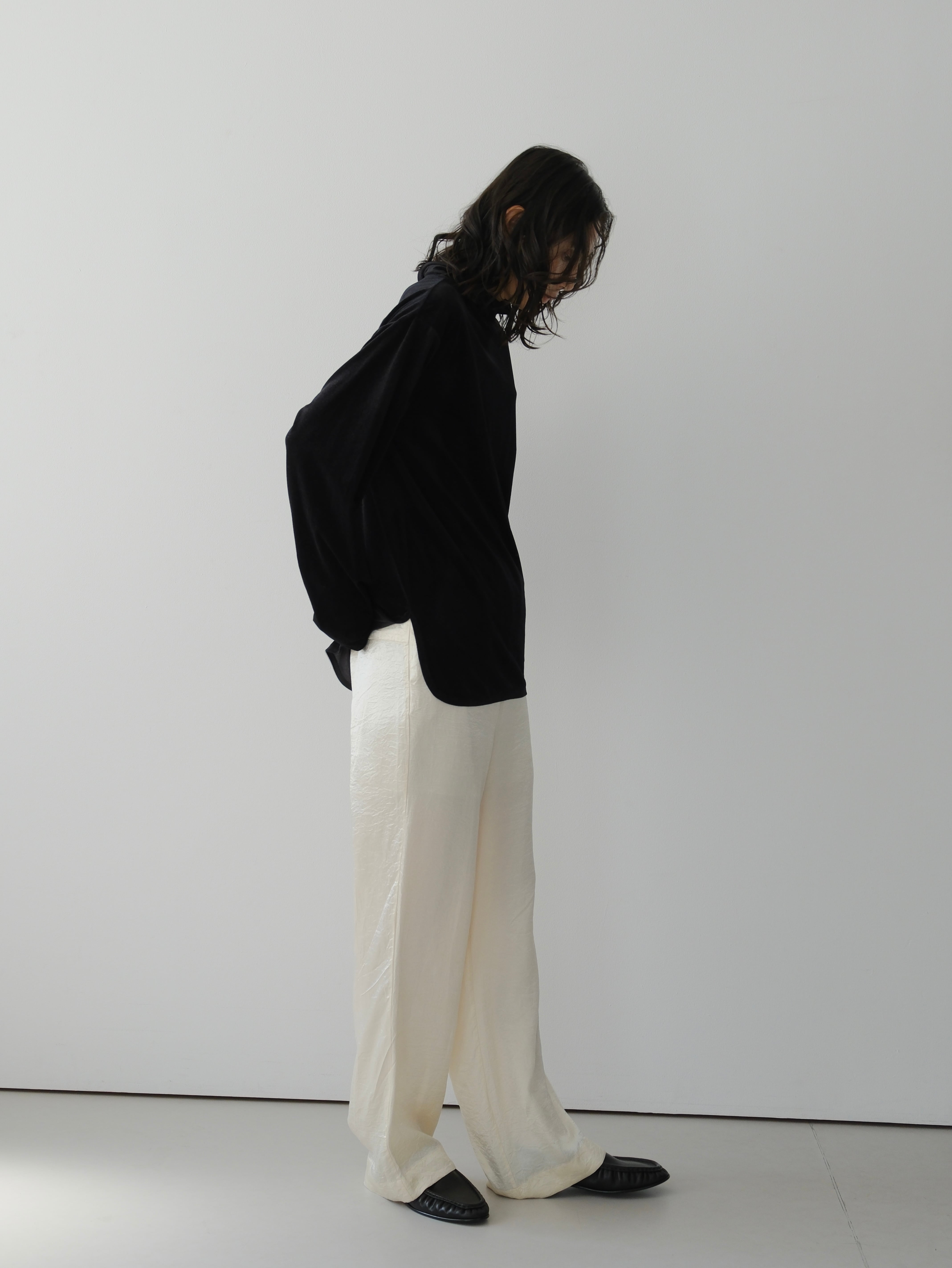 wrinkle satin pants - made in Japan - | aéré