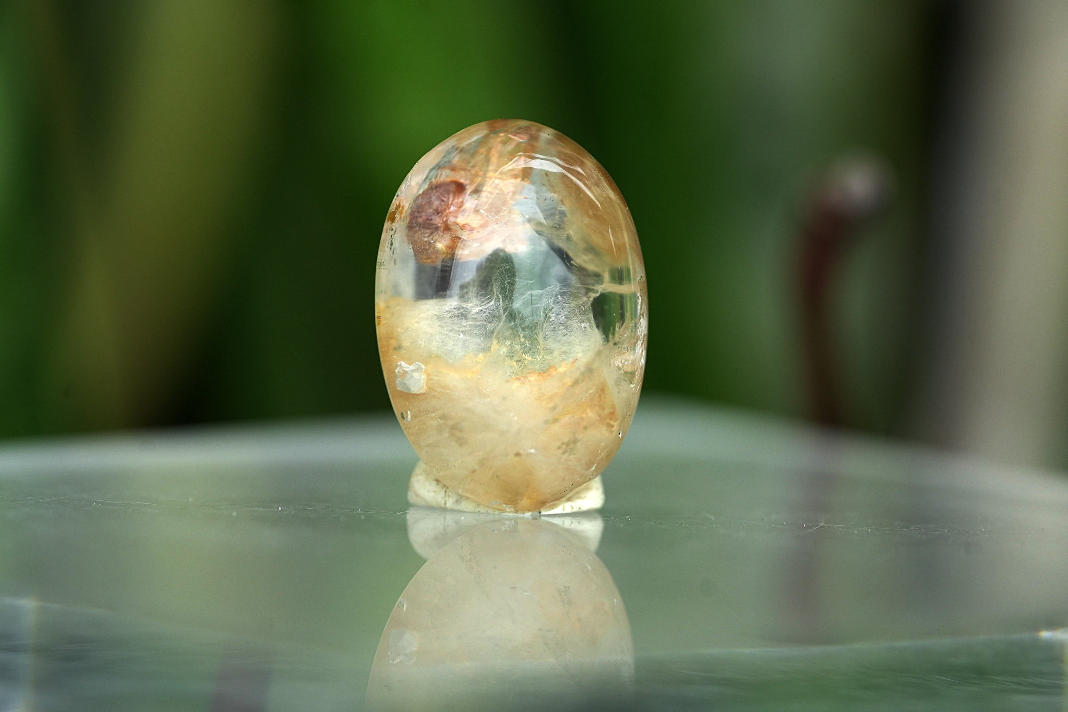 クォーツインと煙☆ガーデンクォーツ s1553 | Funky garuda Stone