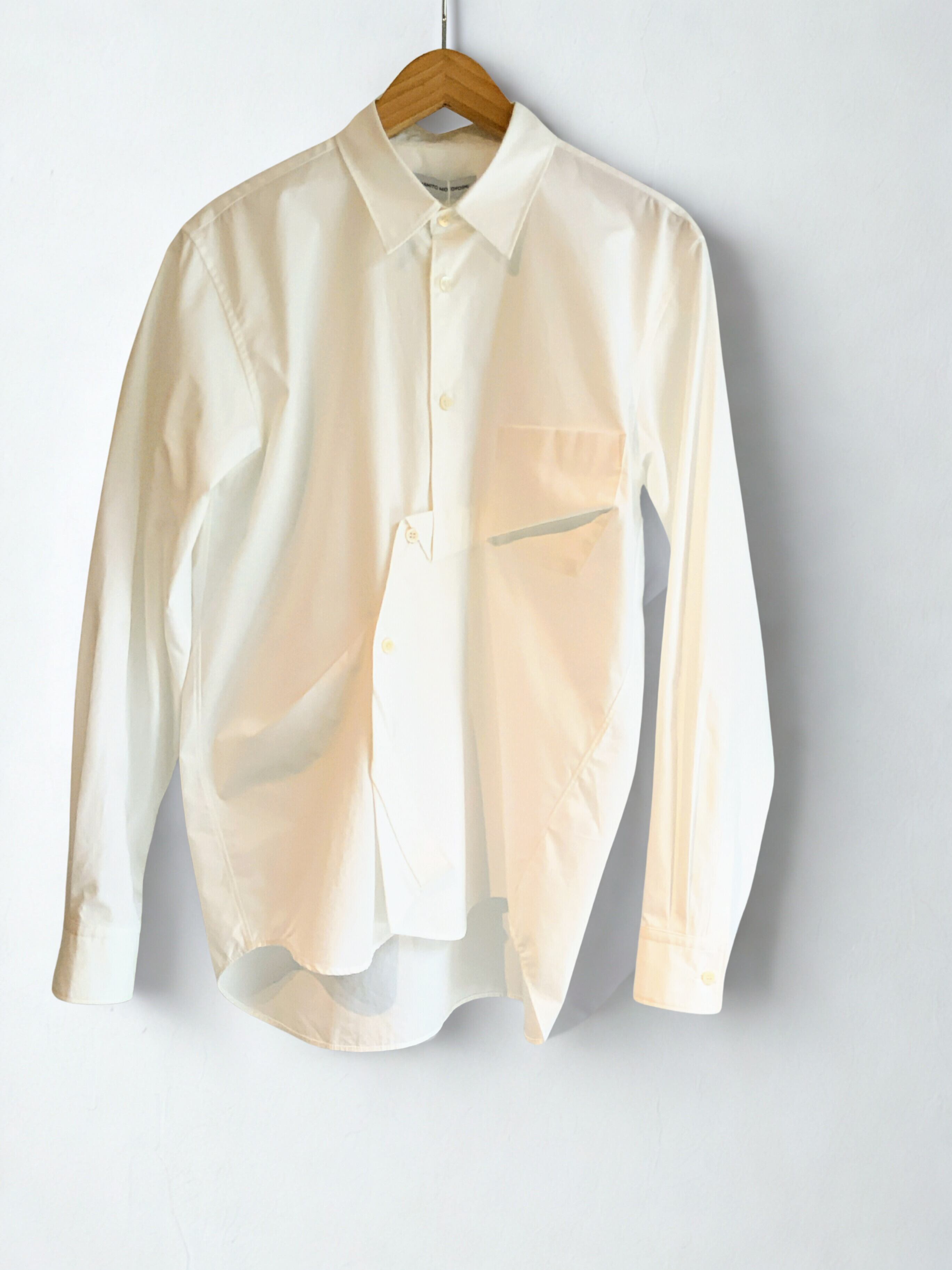 タックコットンシャツ ホワイト