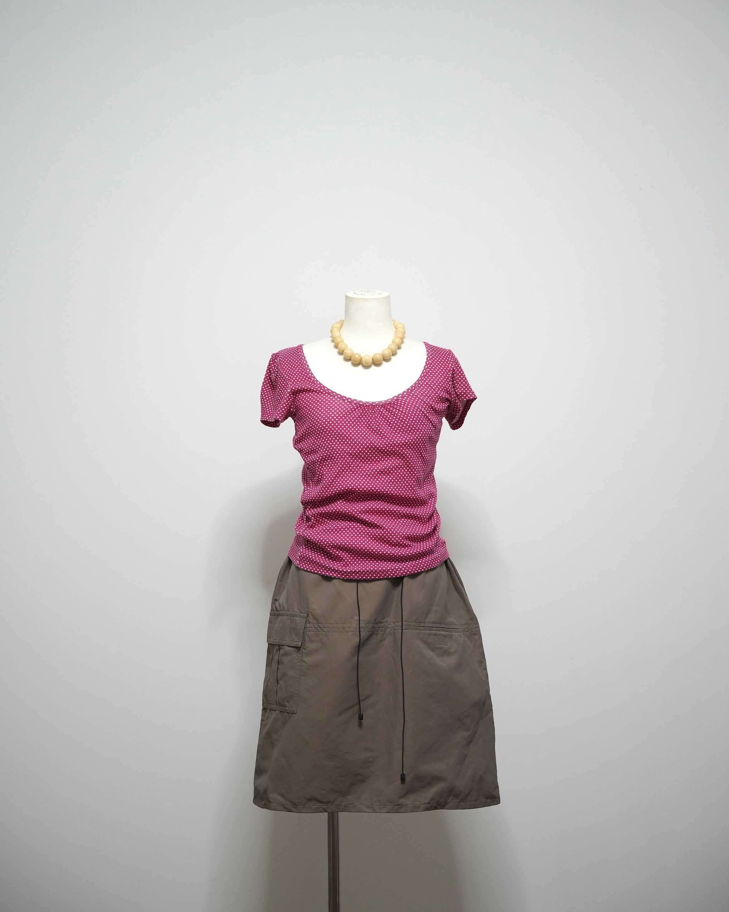 DESIGN NYLON SKIRT / EURO VINTAGE