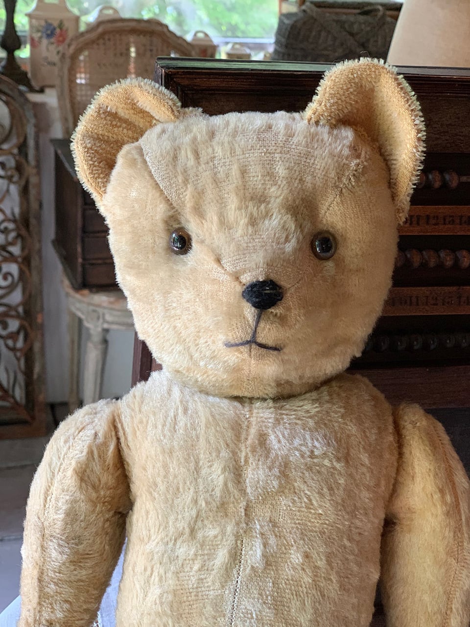 クリームベージュのベア くまのぬいぐるみ | Brocante de La Cocotte